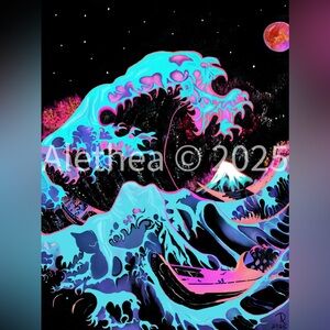 4.5x5 My Magnet Abstract Wave Painting